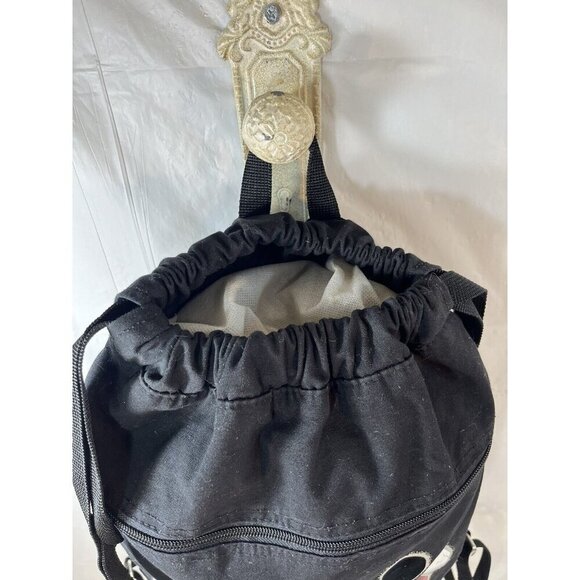 Walt Disney World Backpack Micky Mouse Printed Black Canvas Fabric - Picture 7 of 13